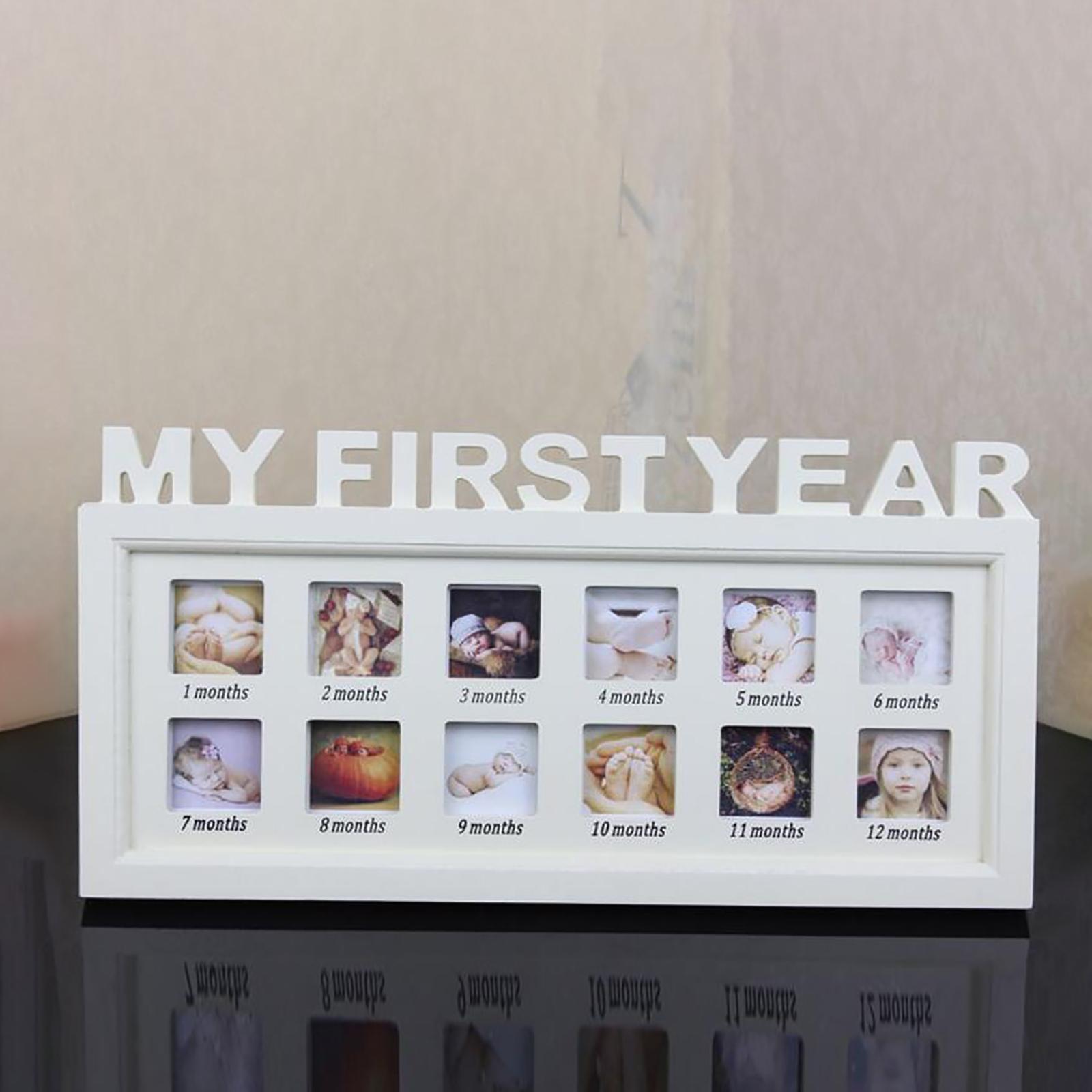 Baby's First Year Picture Photo Frame DIY Keepsake Newborn Baby Shower Gift