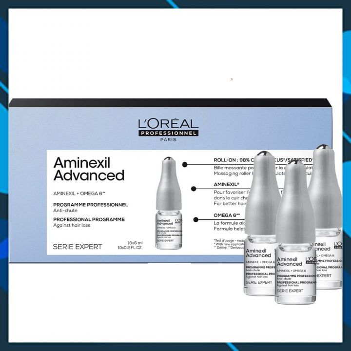 L'oreal Serie Expert Aminexil + Omega 6 Aminexil advanced anti - thinning hair programme double action 6ml x 10