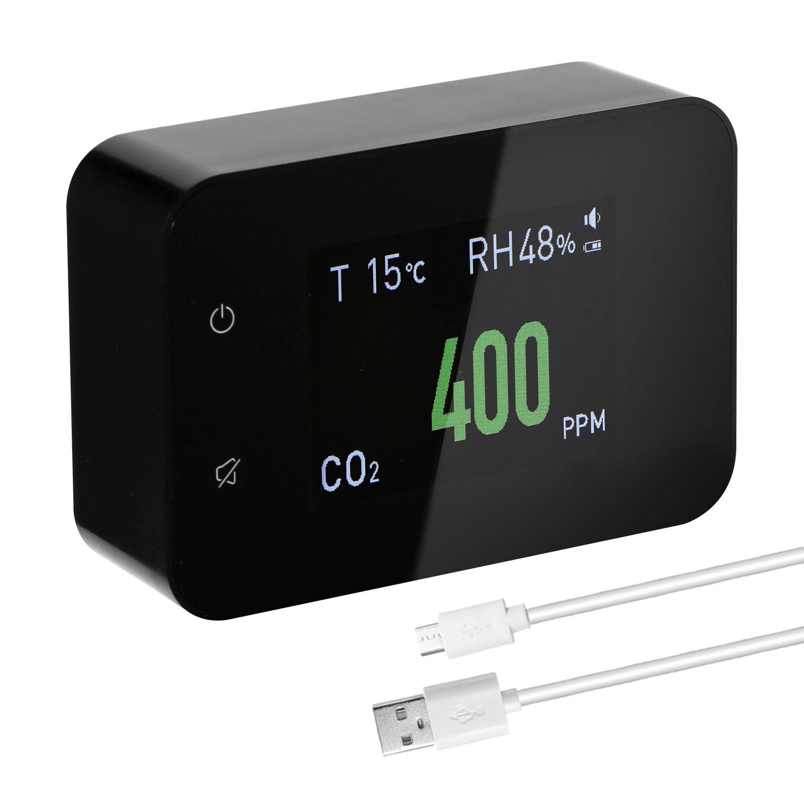 Household Air Quality Detector Multifunctional CO2 Tester with Carbon Dioxide Value Electricity Quantity Temperature