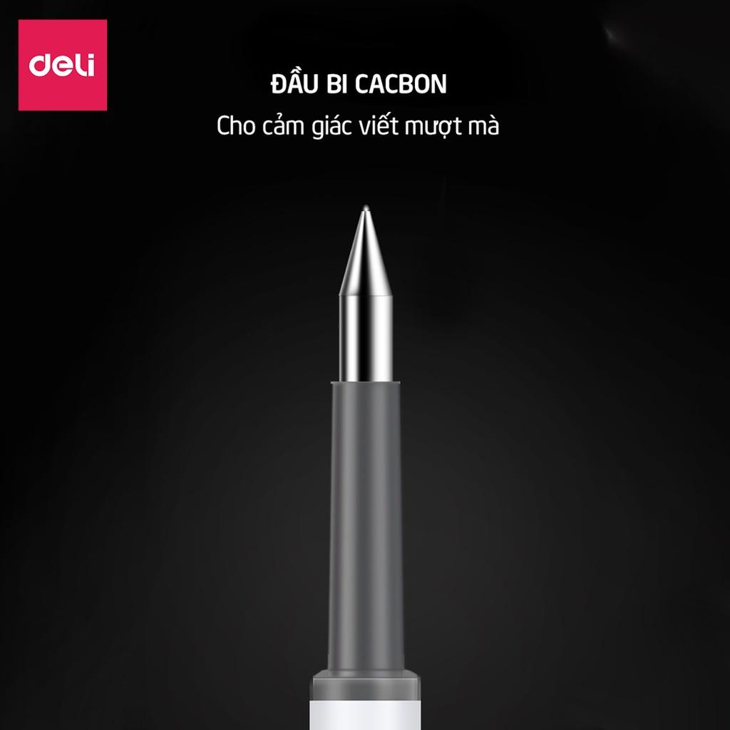 Bút gel mực đen ngòi 0.5mm Deli cao cấp - Công nghệ thiết kế từ Đức nét viết trơn tru - NS646
