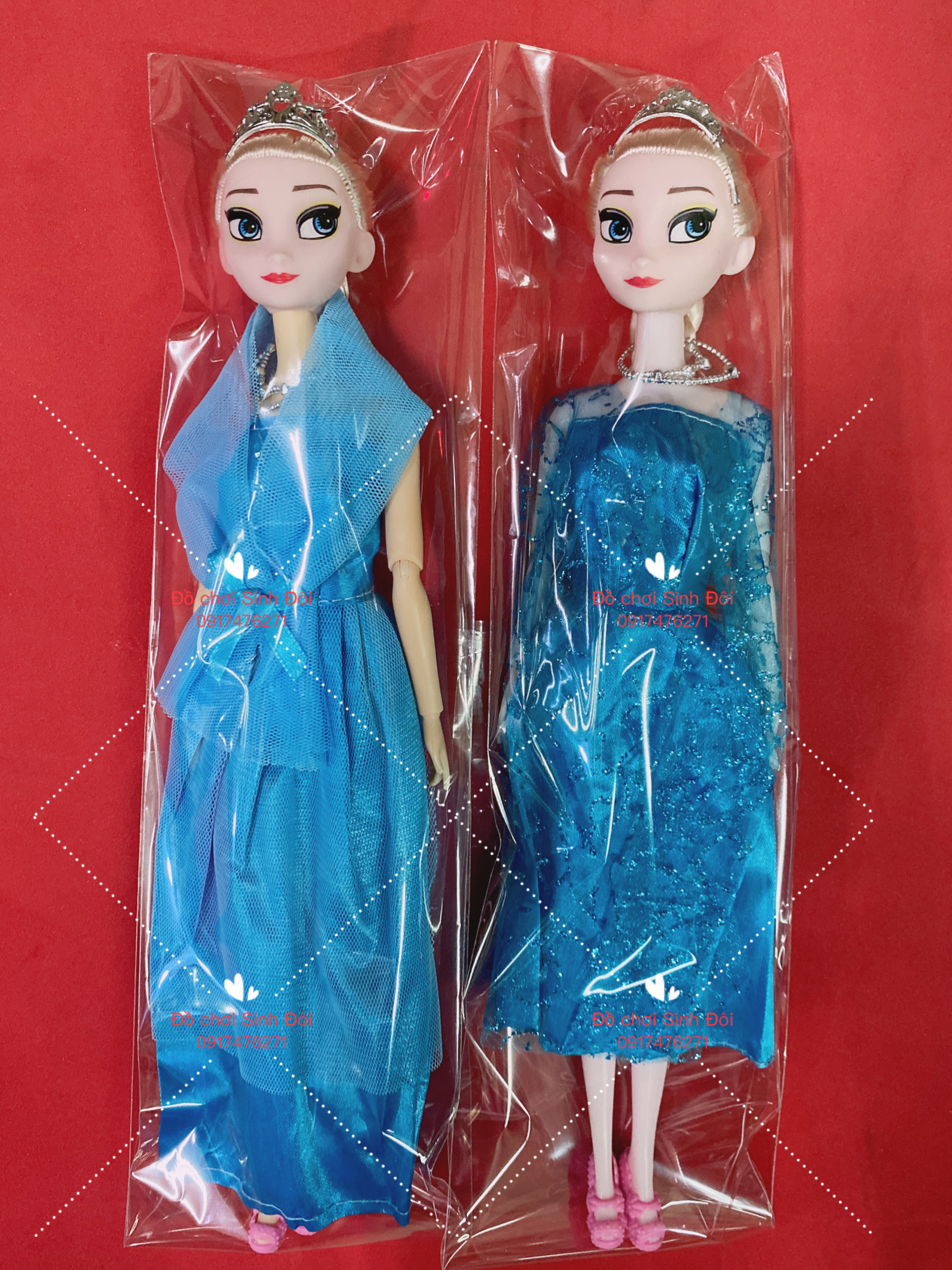 Búp bê công chúa áo xanh - 1 bê ngẫu nhiên