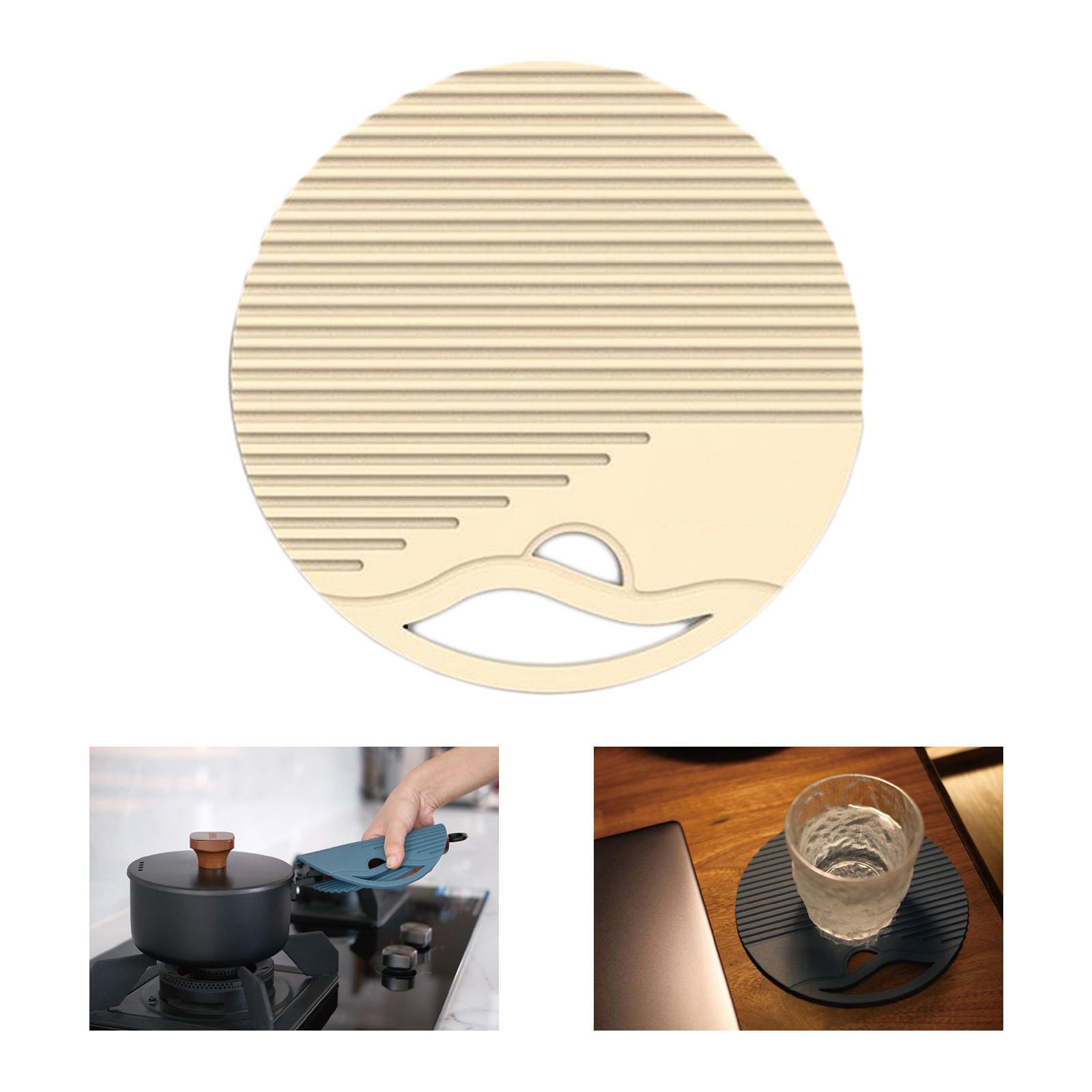 Silicone Table Mat Heat Resistant Non Slip Placemat  Black