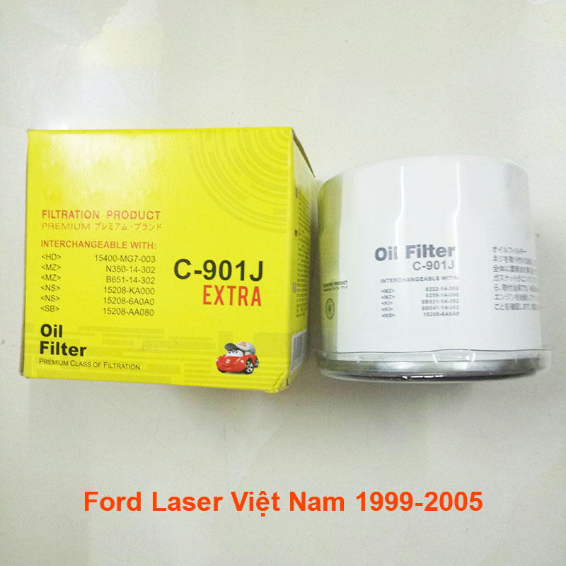 Lọc nhớt cho xe Ford Laser Việt Nam 1999, 2000, 2001, 2002, 2003, 2004, 2005 E9GZ-6731-A mã C901J-1