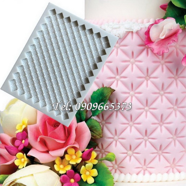 Khuôn silicon làm viền bánh, rau câu, fondant hình vuông phong cách Hàn Quốc - Mã số 1025