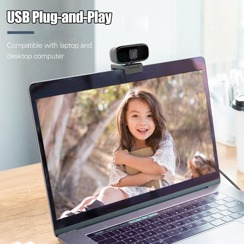 Webcam 720P HD với Micrô & Đầu cắm âm thanh 3,5 mm cho máy tính xách tay