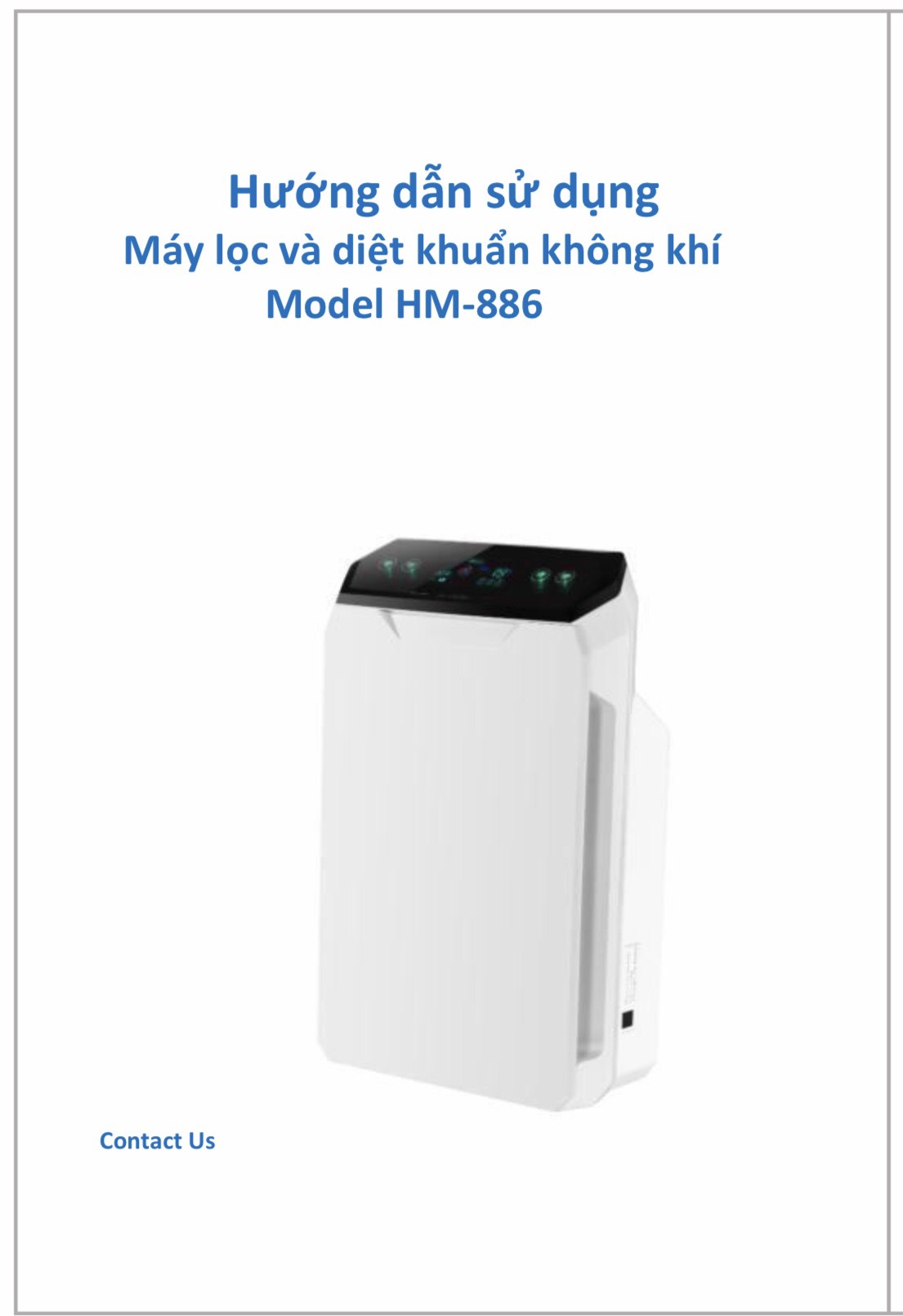 Máy lọc không khí và diệt khuẩn HM-886