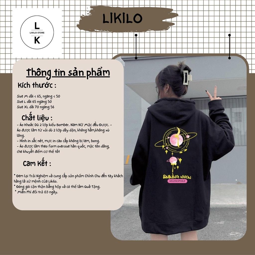 Áo khoác nỉ, Áo Hoodie Dây Kéo, Áo Khoác Form Rộng Unisex. K100 Hình In KTS 2 màu Đen và Trắng 