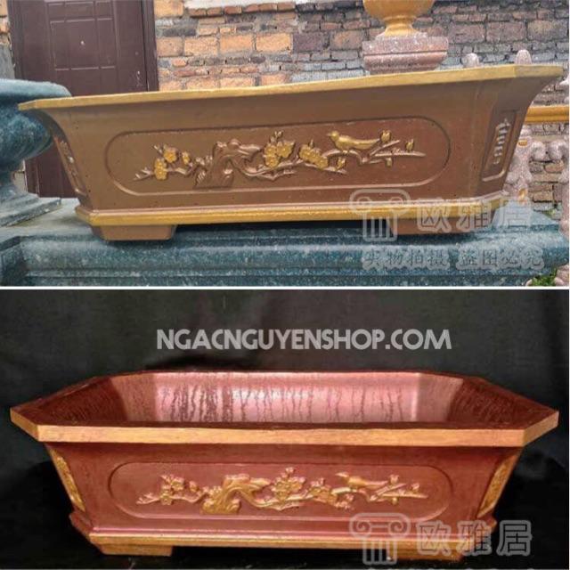 Khuôn đổ chậu cây cảnh chữ nhật vát góc 55cm