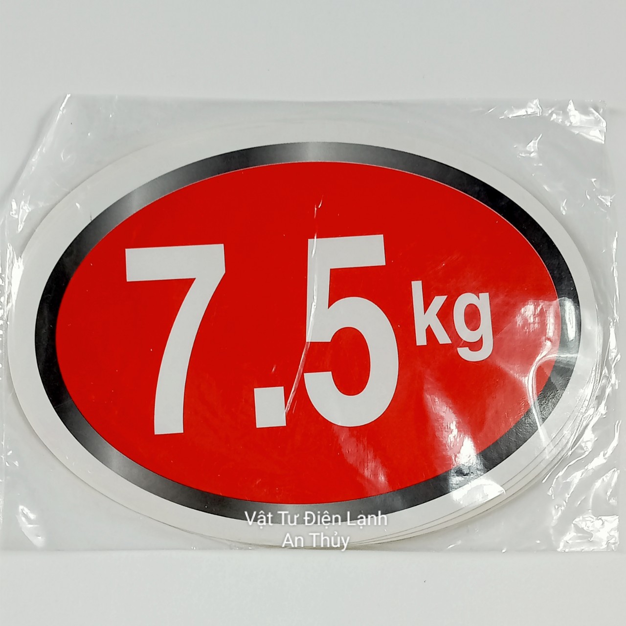 Combo 10 tem 7.5kg dán máy giặt - Tem KG máy giặt - Tem số máy giặt - Tem trang trí máy giặt - Tem trọng lượng máy giặt