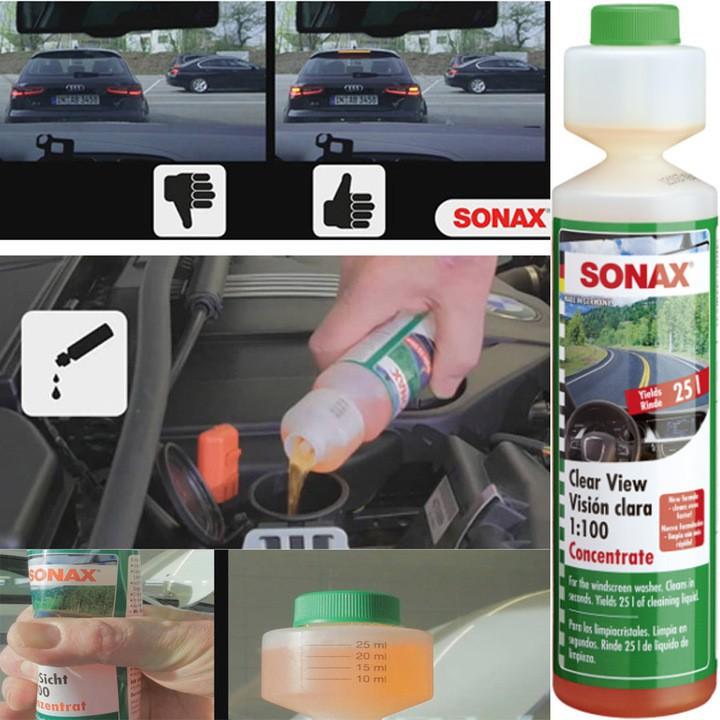 Nước rửa kính và làm trong kính đậm đặc xe hơi, ô tô Sonax: Mã 371141 - Hàng Chính Hãng