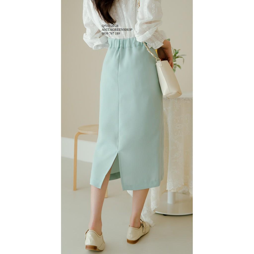 Q510320 CHÂN VÁY CHỮ A LƯNG THUN