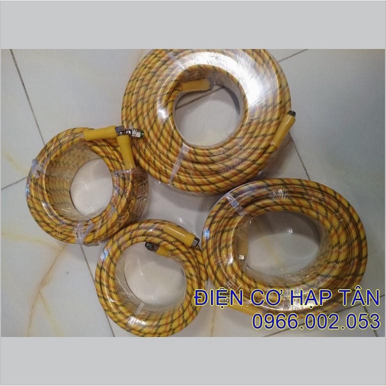 Dây xịt rửa xe vàng 10m - 15 – 20 – 30 - 50m hai đầu răng 14mm dây xịt rửa máy lạnh