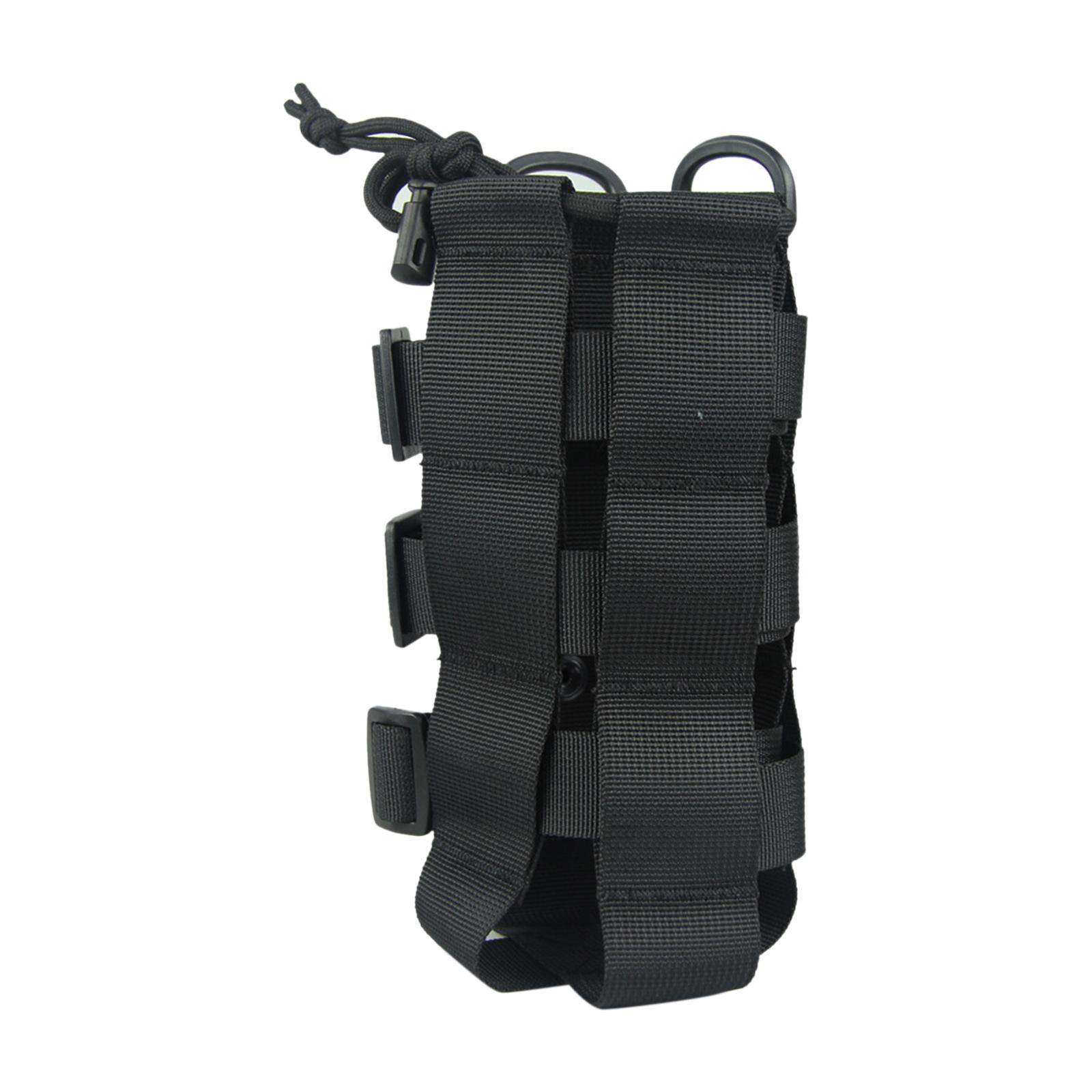 Sports Water Bottles Pouch Bag, 0.3L - 0.8L Tactical Drawstring Molle Water Bottle Holder Pouches Portable Travel Tactical Hydration Carrier Bags