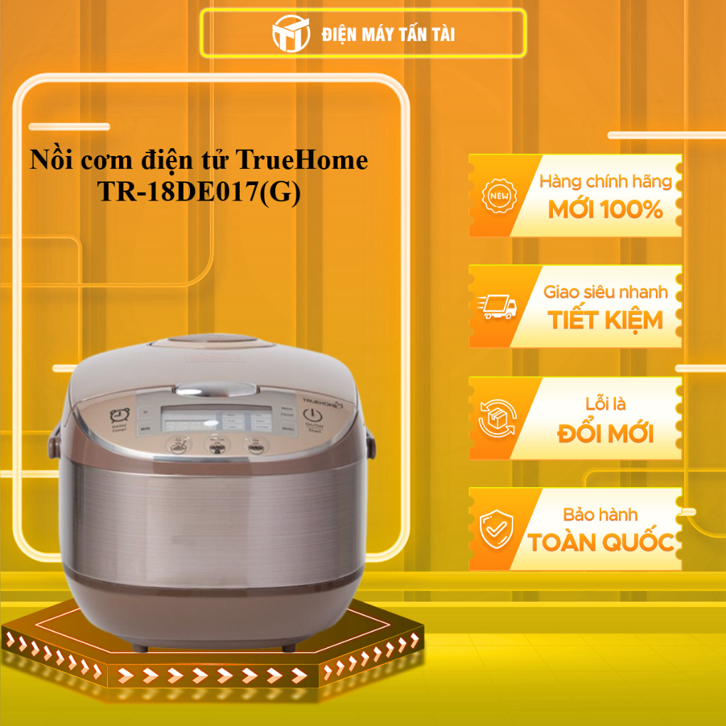 Nồi Cơm Điện TrueHome TR-18DE017(G) - Hàng Chính Hãng