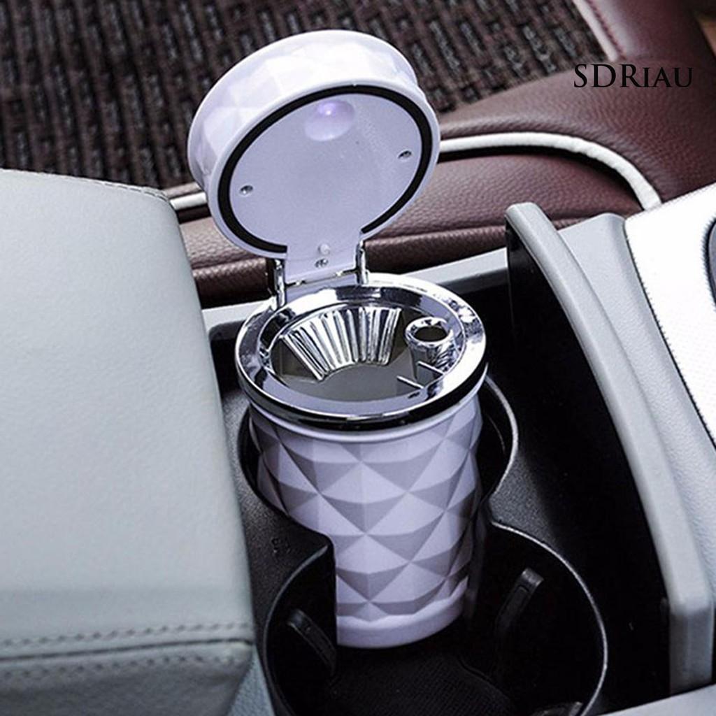 Giá Đỡ Gạt Tàn Thuốc Hình Trụ Có Đèn Led Báo Hiệu Tiện Dụng Cho Xe Hơi