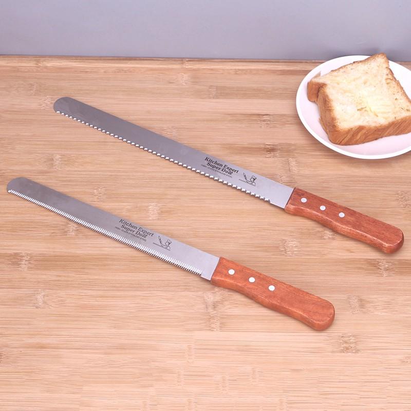 Dao Cắt Bánh Mì / Bánh Bông Lan Cán Gỗ