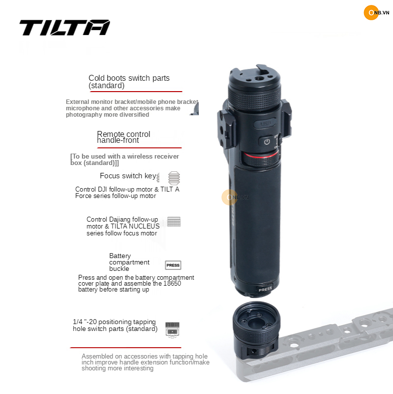 Tilta RS3 Pro RS2 Remote Control Handle for Advanced Ring Grip