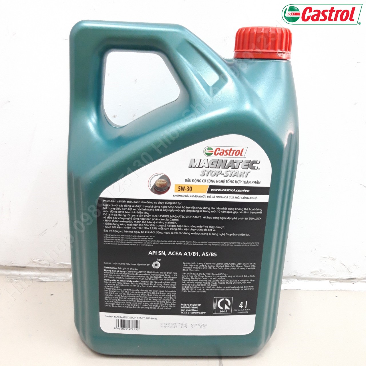 Dầu Động Cơ CASTROL MAGNATEC 5W30 API SP, can 4 LÍT