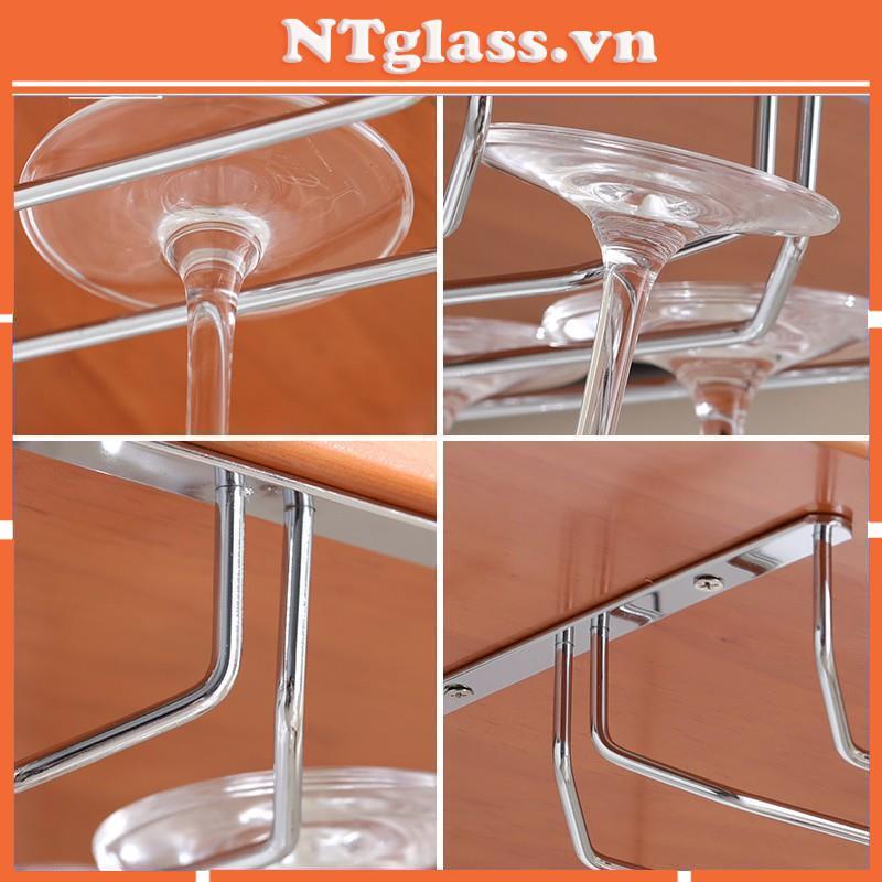 Giá treo ly inox 304 cao cấp 4 hàng