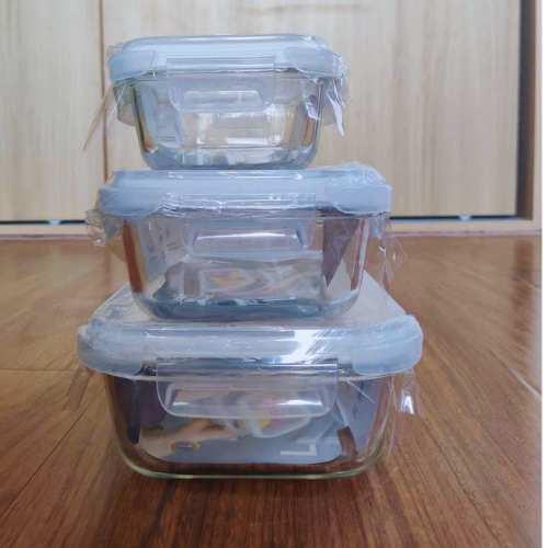 Bộ 3 Hộp Thủy Tinh Hình Chữ Nhật LocknLock Dung Tích 370ml, 640ml, 1040ml- Hàng Chính Hãng