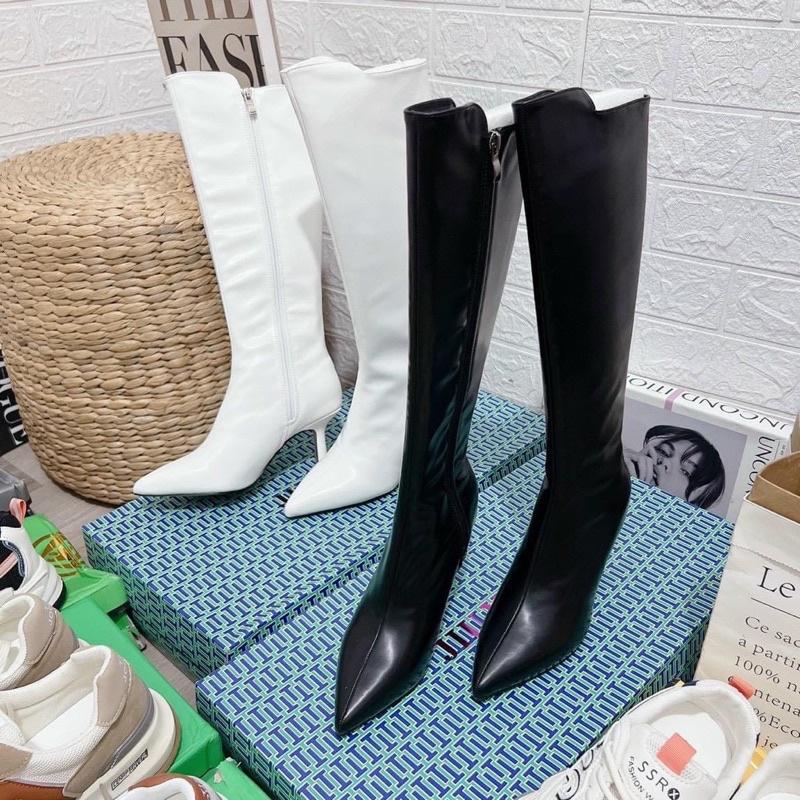 Giày bốt đùi nữ da mềm siêu hot M. Phương Bùi gót 7-8p tôn dáng cực sang chảnh, Hàng loại 1 fullbox hộp xanh