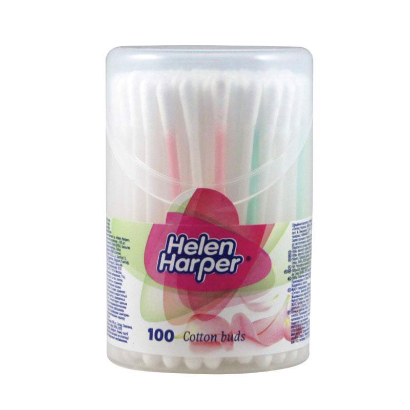 BÔNG NGOÁY TAI HELEN HARPER 100 que (hộp tròn) - nhập khẩu từ Bỉ