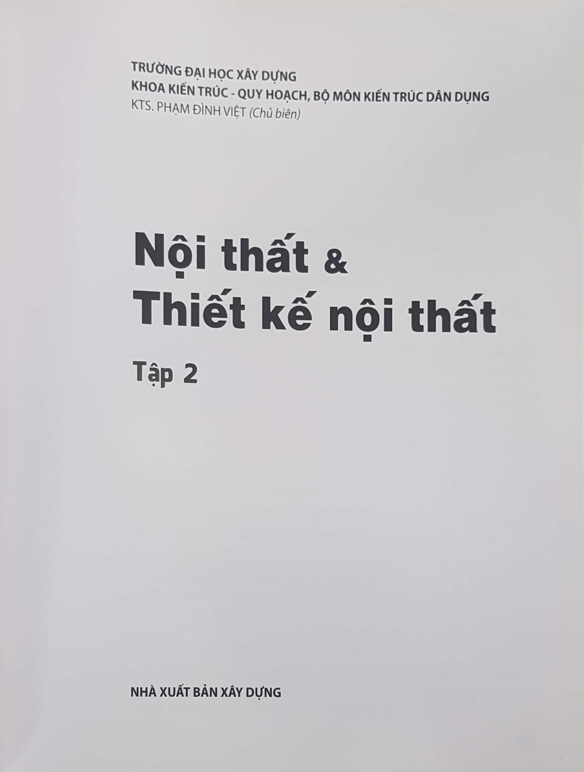 Benito - Sách - Nội thất và thiết kế nội thất tập 2 - NXB Xây dựng