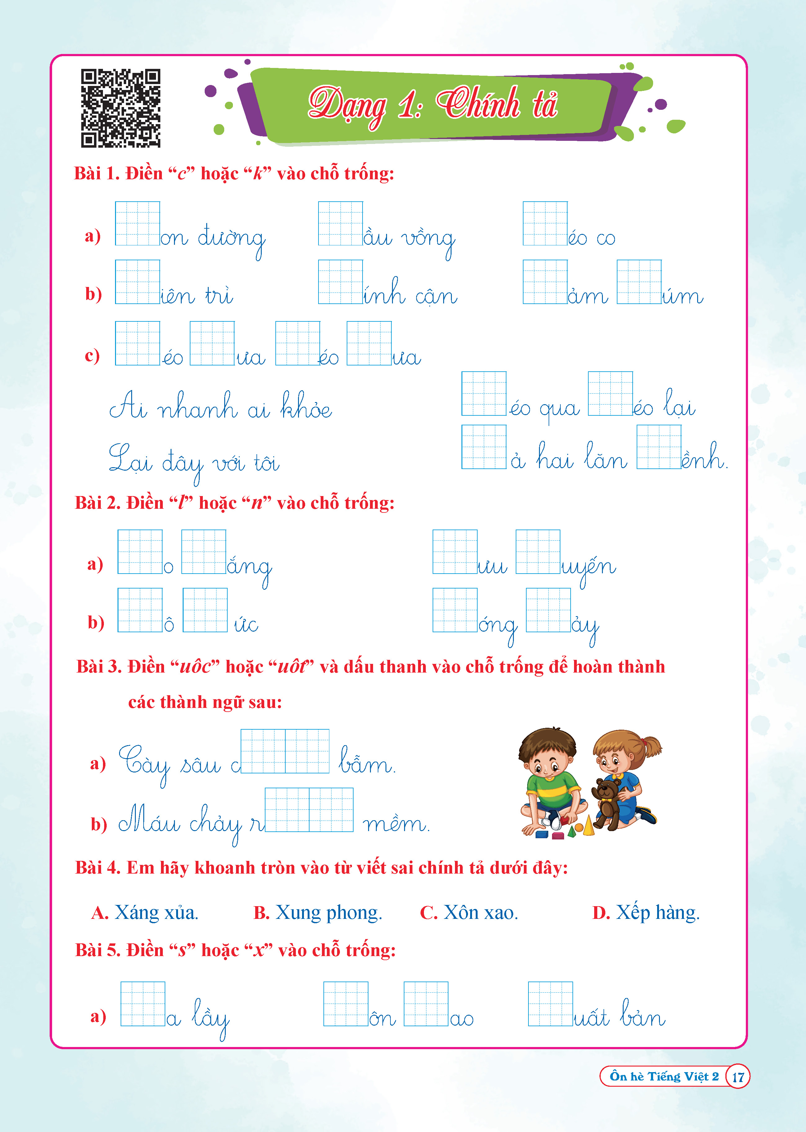 Ôn hè tiếng việt lớp 2 , dành cho học sinh lớp 2 lên lớp 3