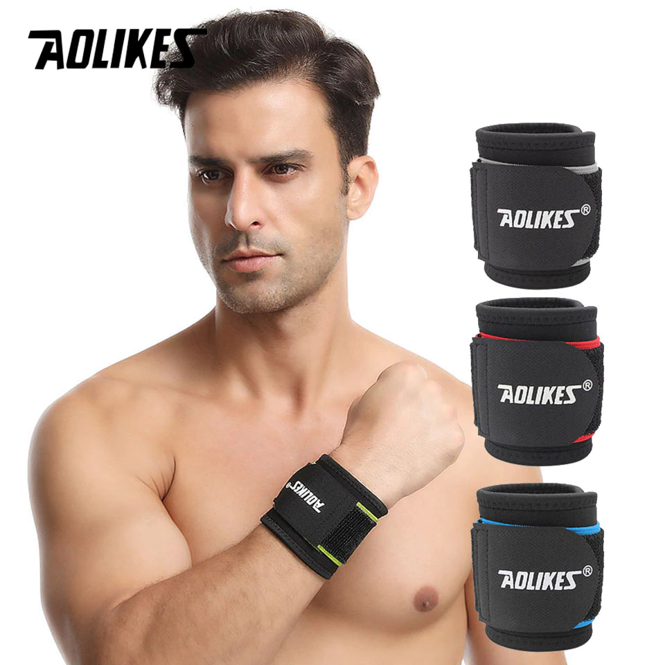 Bộ 2 băng quấn bảo vệ cổ tay tập gym AOLIKES A-7938 Sport wrist support