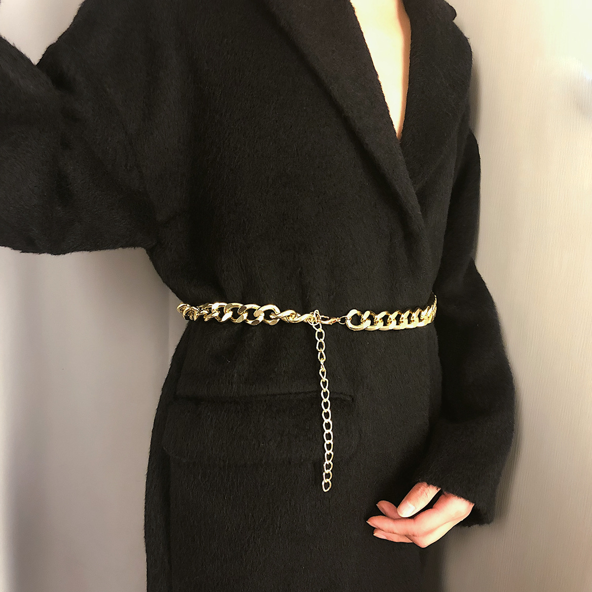 Thắt lưng xích bản to ấn tượng thời trang cá tính unisex nam và nữ