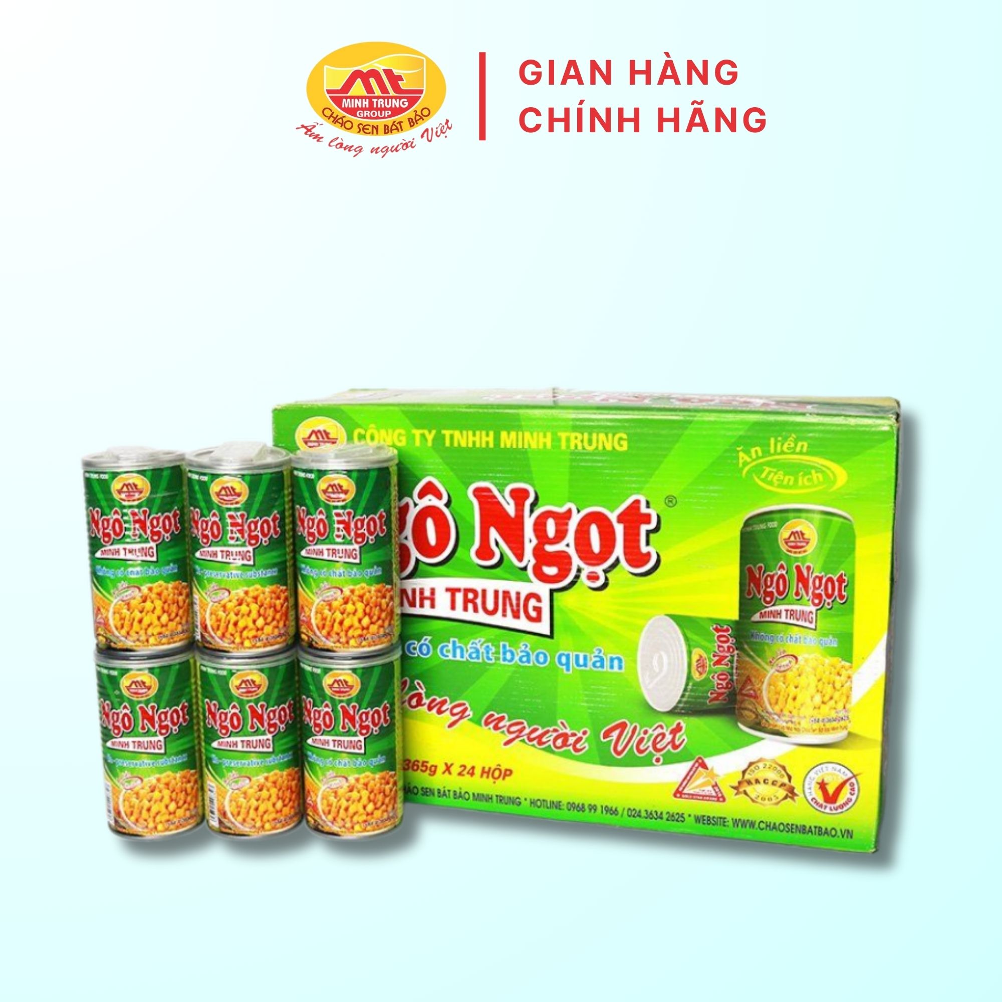 Ngô Ngọt Minh Trung thùng 24 lon