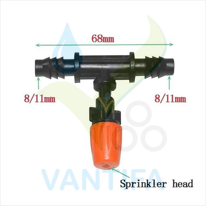 Béc Phun Sương Tưới Cây Chân T Chạy Ống Dây LDPE 12mm
