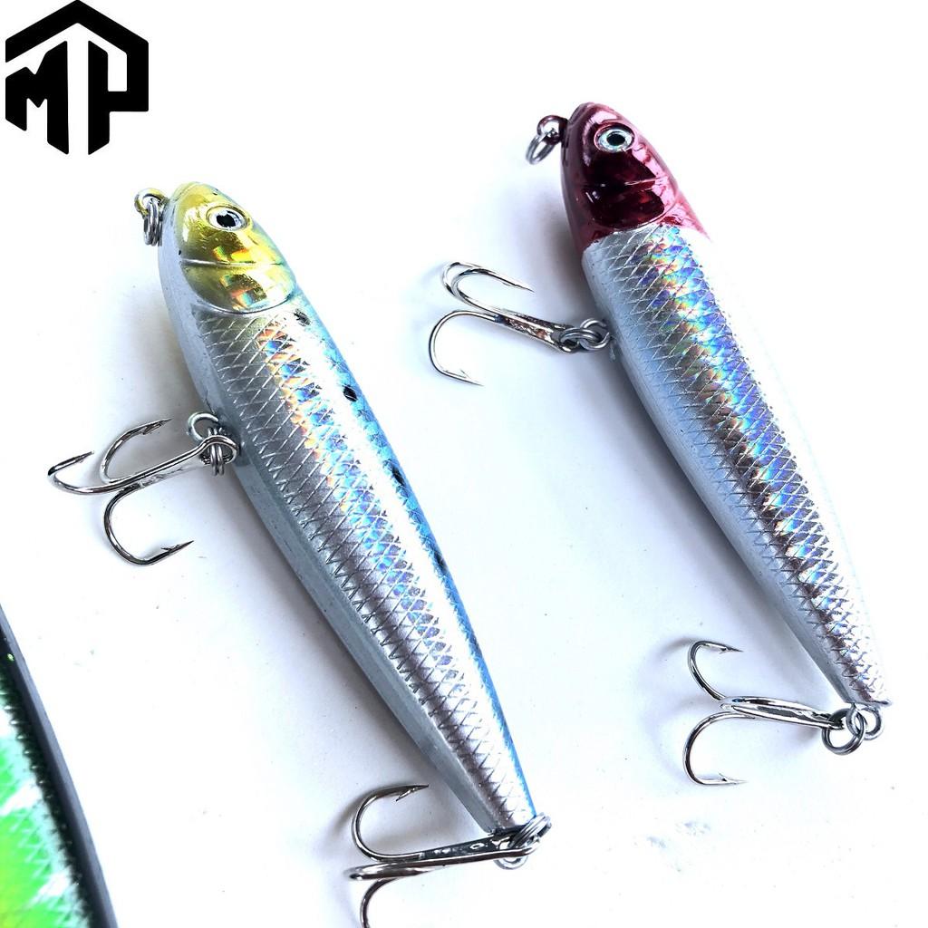 Sét mồi câu cá giả câu lure , 8g - 9cm combo 5 con đủ màu , câu hồ , biển , sông