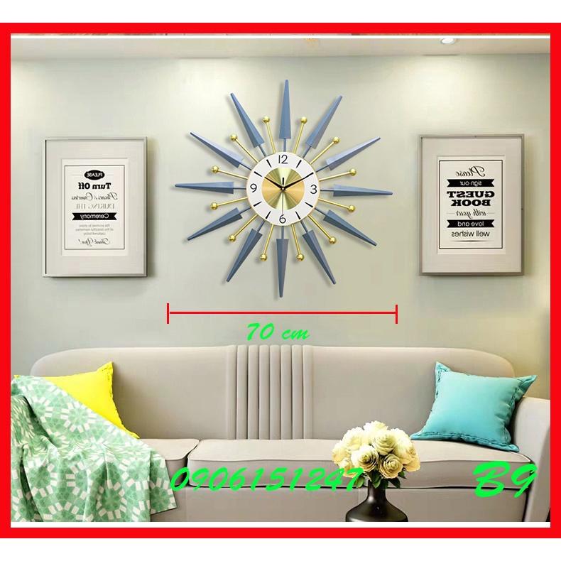 Đồng hồ treo tường trang trí decor B9 kích thước 70 x 70 cm