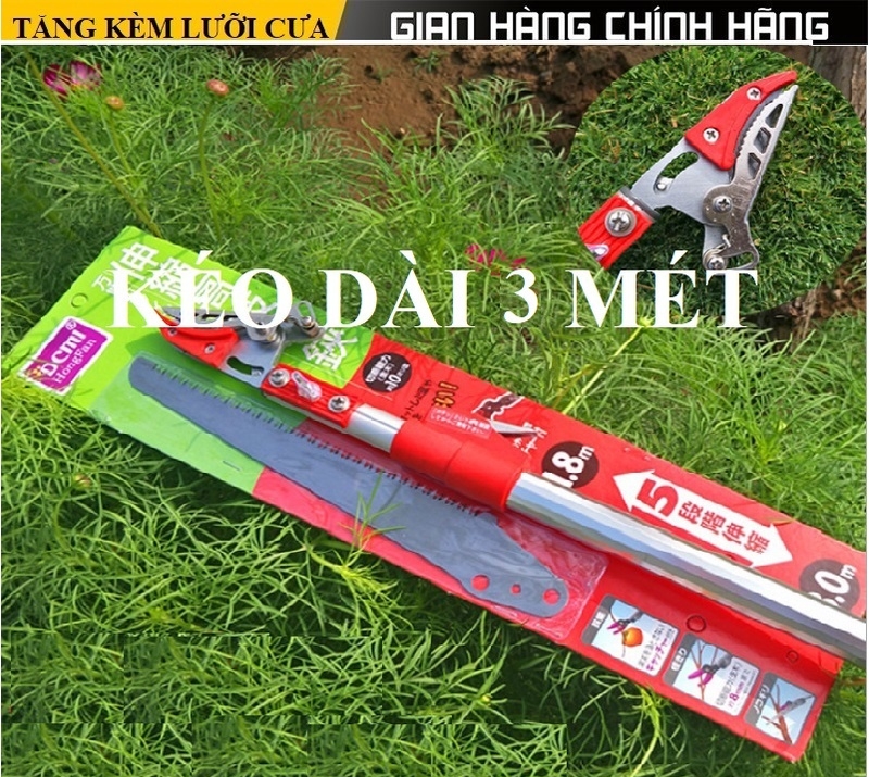 Kéo cắt cành hái hoa quả trên cao đa năng dài 3 mét