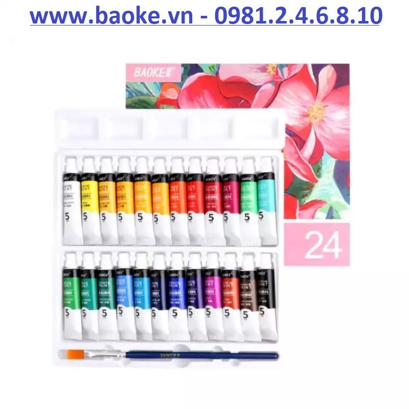 Màu nước Acrylic 24 màu Baoke 804 - 24