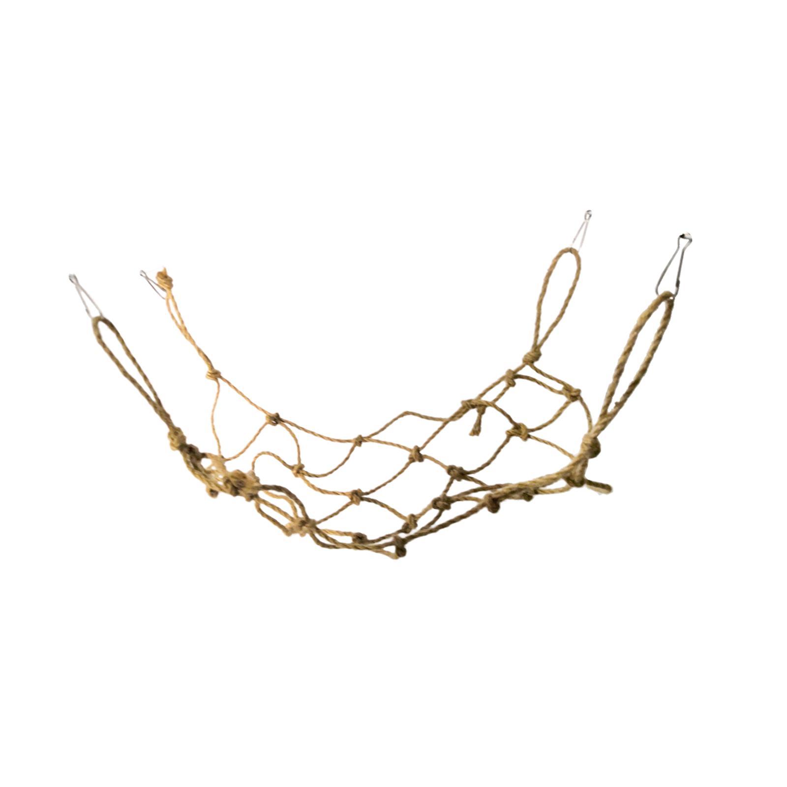 Bird Climbing Net Parrot Hanging Swing Rope Hamster Hammock for Parakeet, Canaries