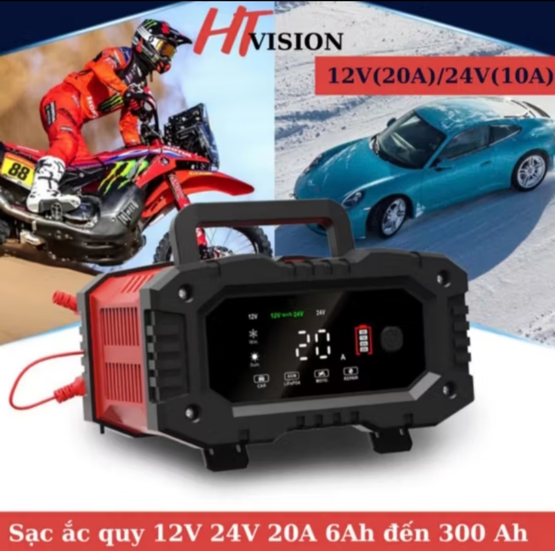 BỘ SẠC BÌNH ẮC QUY ĐIỆN TỬ 12V-24V 300A CHỐNG NGƯỢC CHỐNG CHẬP CÓ KHỬ SUPAT