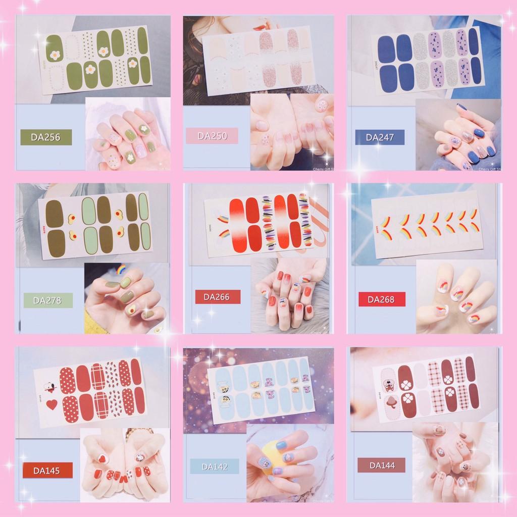 Bộ Dán Móng Tay Nail Sticker Gồm 14 Móng - Không Thấm Nước Có Độ Đàn Hồi Tốt