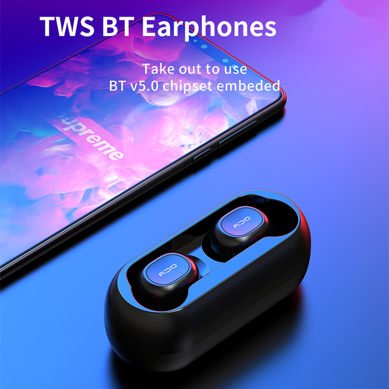 Tai Nghe Không Dây Bluetooth 5.0 True Wireless QCY T1 - Chống Ồn - Kháng Nước - Hàng Chính Hãng