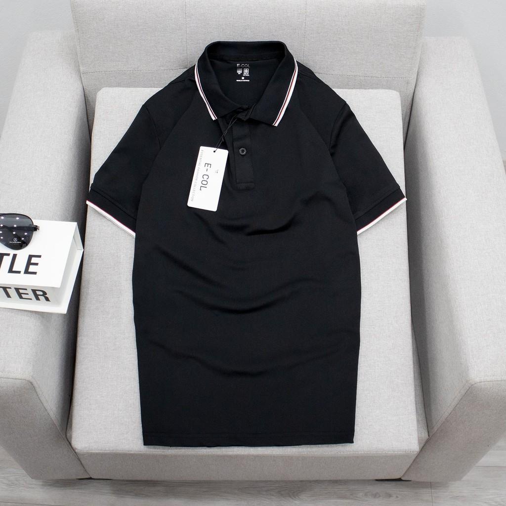 Áo thun Polo nam trơn cổ bẻ vải cá sấu Cotton