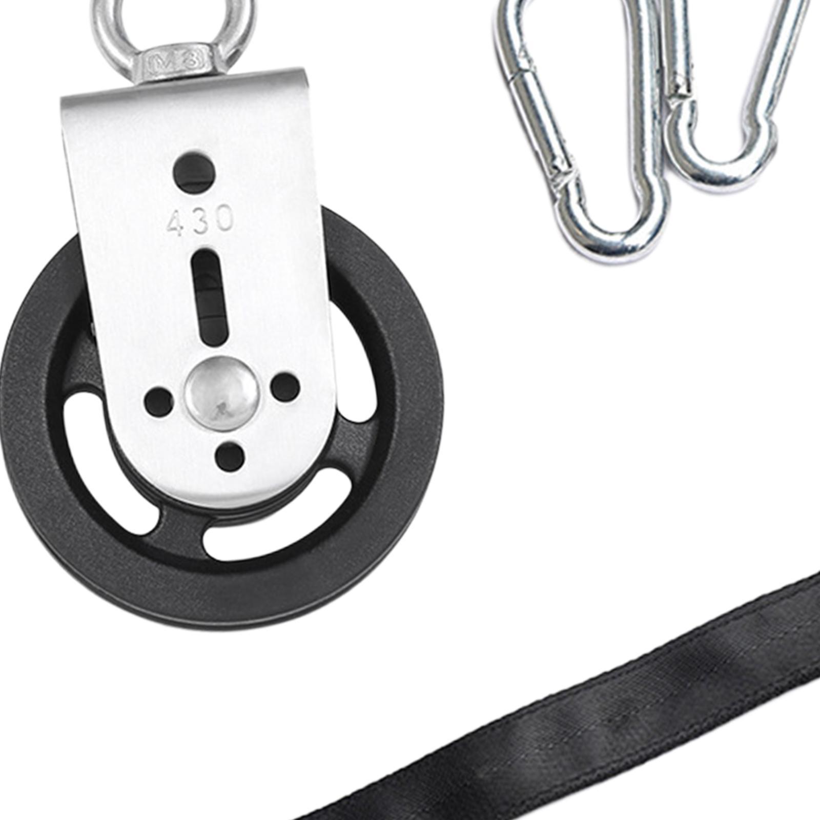 Gym Pulley Wheel Set Sturdy for Wire Rope Crane Traction Workout Ladder