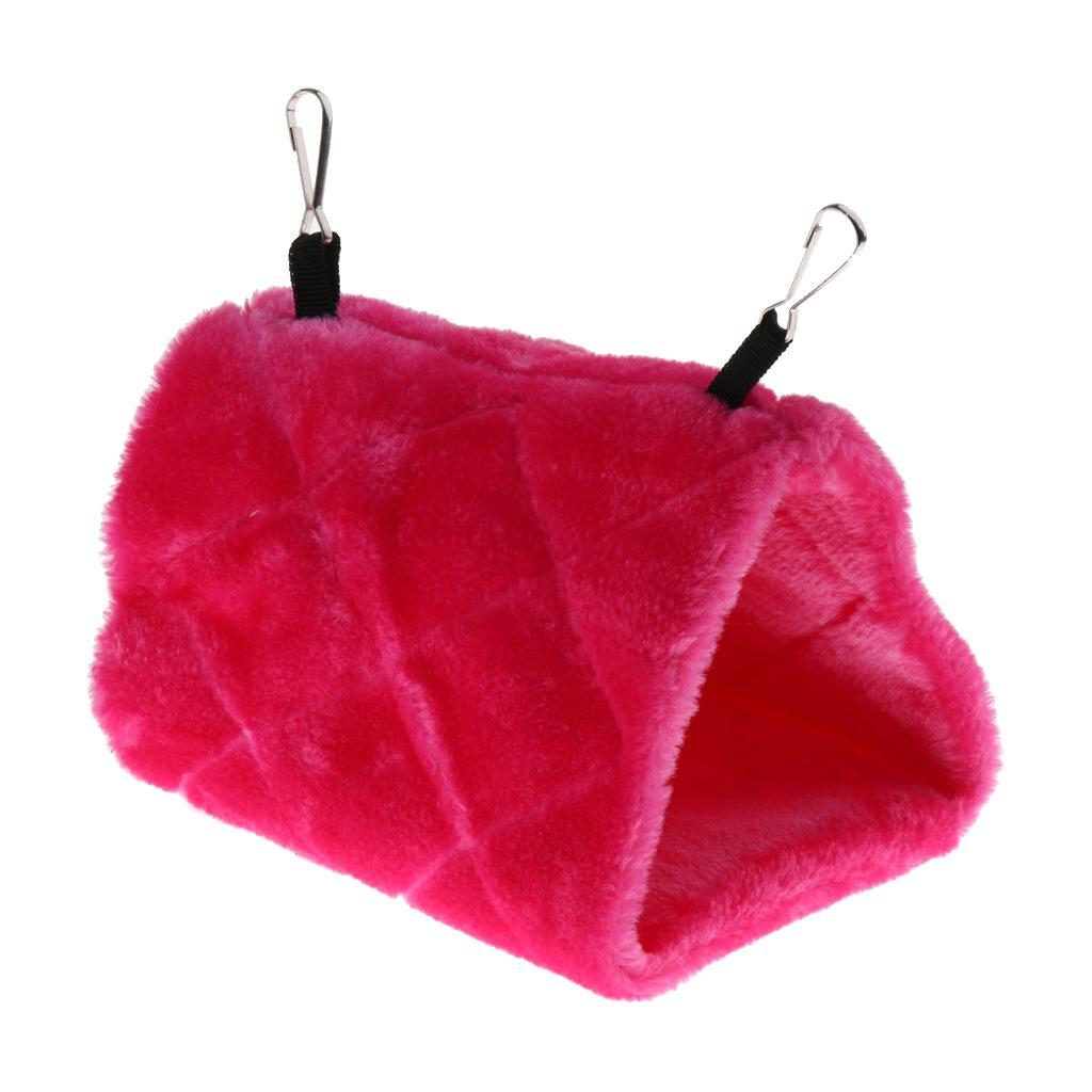 Comfortable Warm Plush Bed Bird Cage Hanging Toy Parrot Swing Hammock - S.