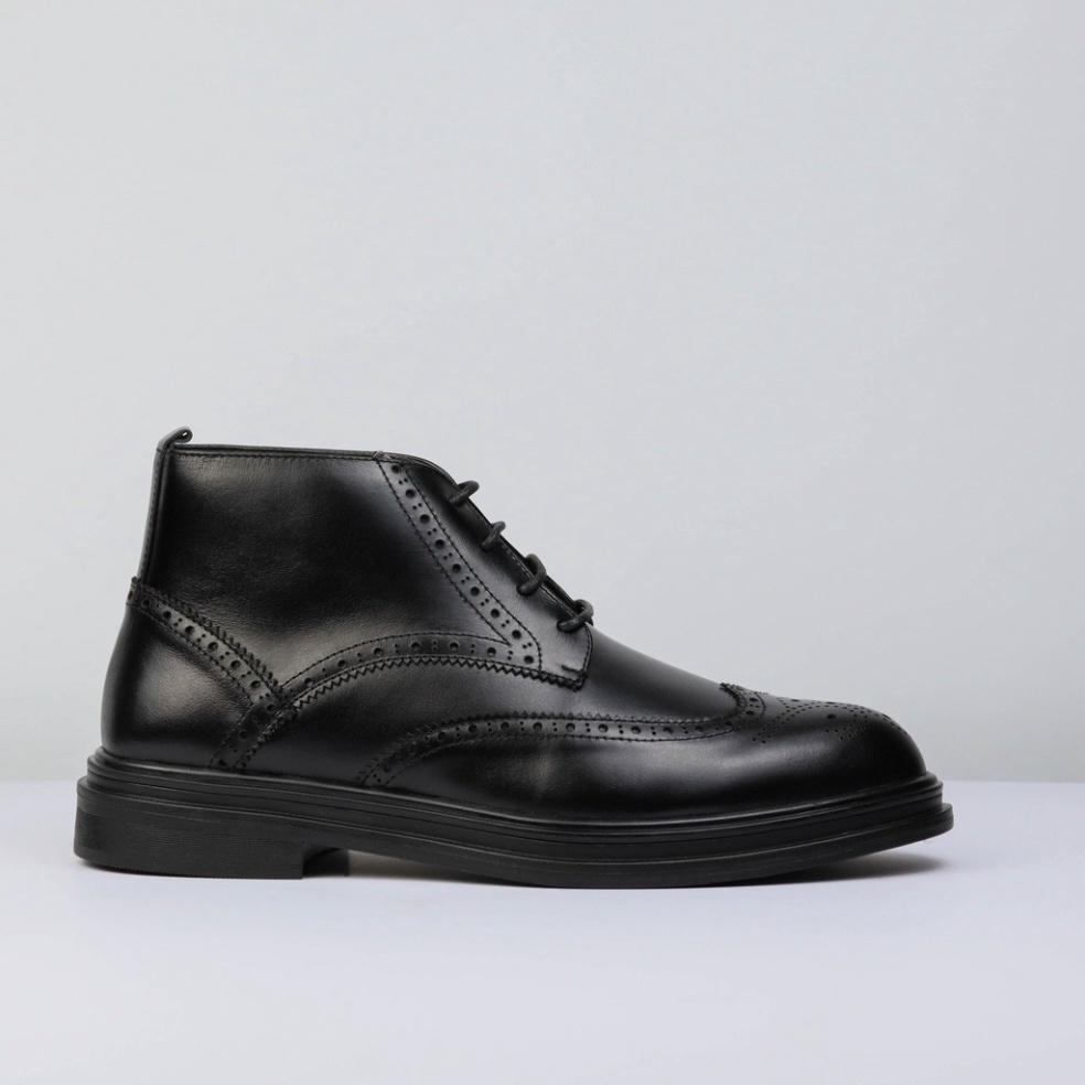 Giày Tây Nam DECEMBER Wingtip Derby Cao Cổ - Black