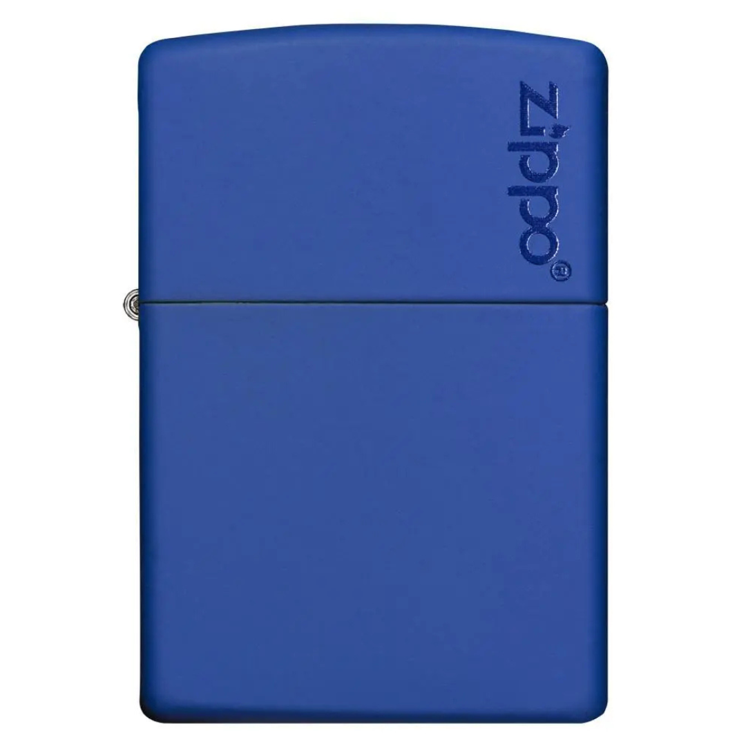 Bật Lửa Zippo Classic Royal Blue Matte Logo - Vỏ Đồng Thau Sơn Tĩnh Điện Xanh Dương Chống Vân Tay - Mã 229ZL (Chính Hãng Mỹ)