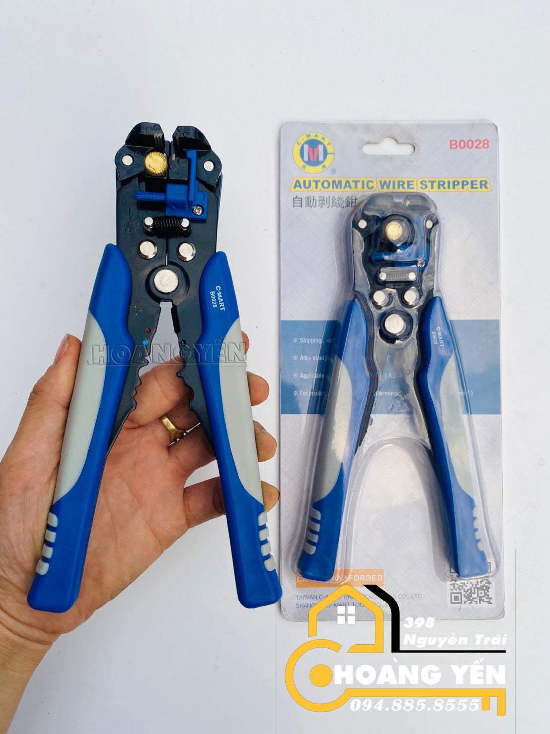 Kìm Tuốt, Kềm Cắt Dây Điện Tự Động C-mart B0028 từ 0.2~1.5m²