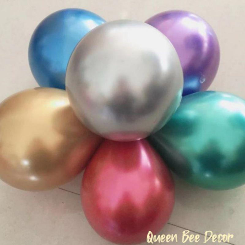 Sỉ 50 Bóng Bay Siêu Nhũ Chrome Trang Trí SInh Nhật, Đám Cưới QB_S01