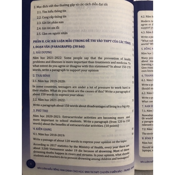 Sách - Combo Bài Luận Mẫu Tiếng Anh dành cho học sinh thi trung học phổ thông ( 3 miền bắc trung nam + chuyên Hà Nội )