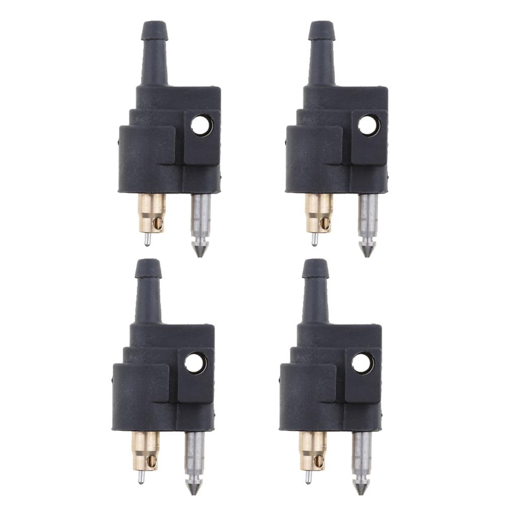 4 Pieces 1/4" Male Fuel Hose Line Connector Fittings For Yamaha Outboard