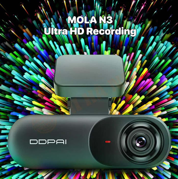 Camera Hành Trình Ô Tô DDPAI Dash Cam Mola N3 Không GPS, Độ Phân Giải 2K, Cảnh Báo Làn Đường, Giám Sát 24 Giờ, Hiển Thị Tốc Độ, Hỗ Trợ Bộ Nhớ 128GB - Hàng Chính Hãng